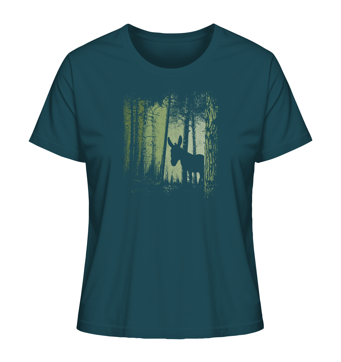 Esel im Zwielicht-Wald - Ladies Organic Shirt