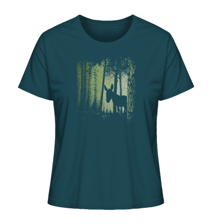 Esel im Zwielicht-Wald - Ladies Organic Shirt