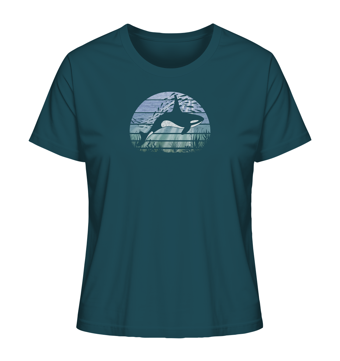 Retro Tiefsee Schwertwal Orca - Ladies Organic Shirt