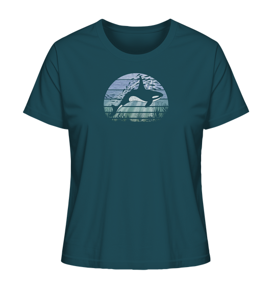 Retro Tiefsee Schwertwal Orca - Ladies Organic Shirt
