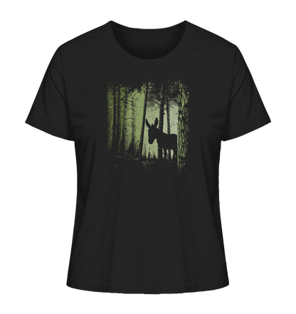 Esel im Zwielicht-Wald - Ladies Organic Shirt