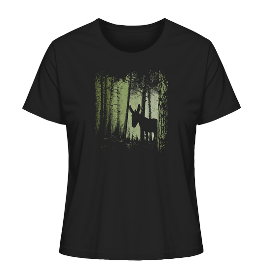 Esel im Zwielicht-Wald - Ladies Organic Shirt