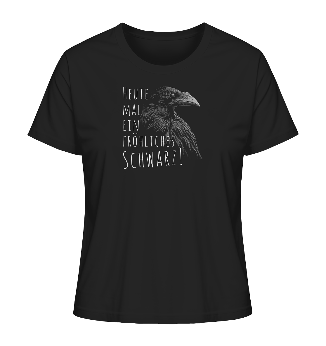 fröhlicher schwarzer Rabe - Ladies Organic Shirt