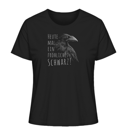 fröhlicher schwarzer Rabe - Ladies Organic Shirt
