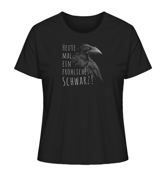 fröhlicher schwarzer Rabe - Ladies Organic Shirt