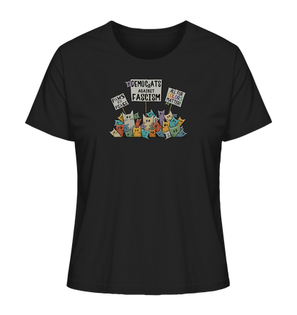 Demo-Katzen gegen Faschismus und für Vielfalt - Ladies Organic Shirt