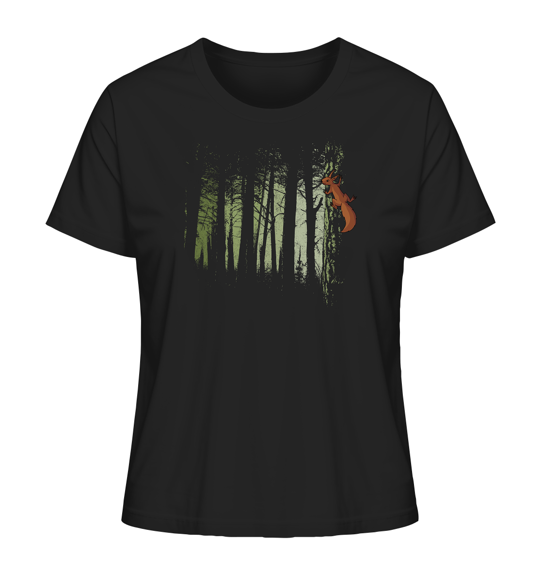 Eichhörnchen im Zwielicht-Wald - Ladies Organic Shirt