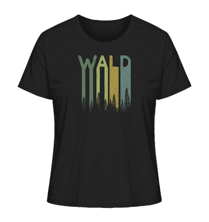 Wald Retro Forst Schriftzug - Ladies Organic Shirt