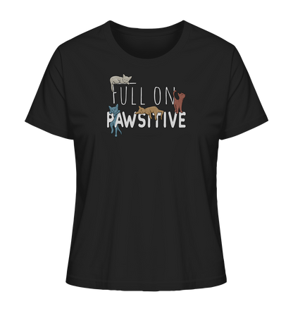 Full On Pawsitive! Gechillte Katzen - Ladies Organic Shirt
