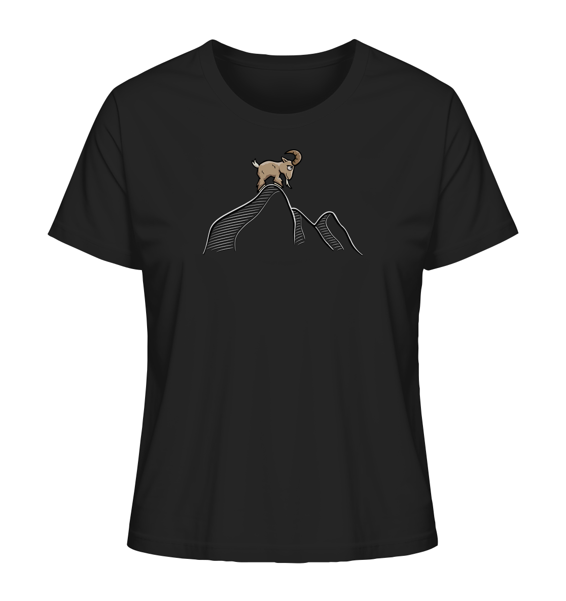 Ziegenbock in den Bergen - Ladies Organic Shirt