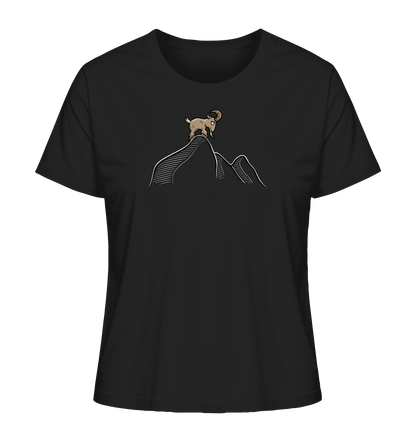 Ziegenbock in den Bergen - Ladies Organic Shirt