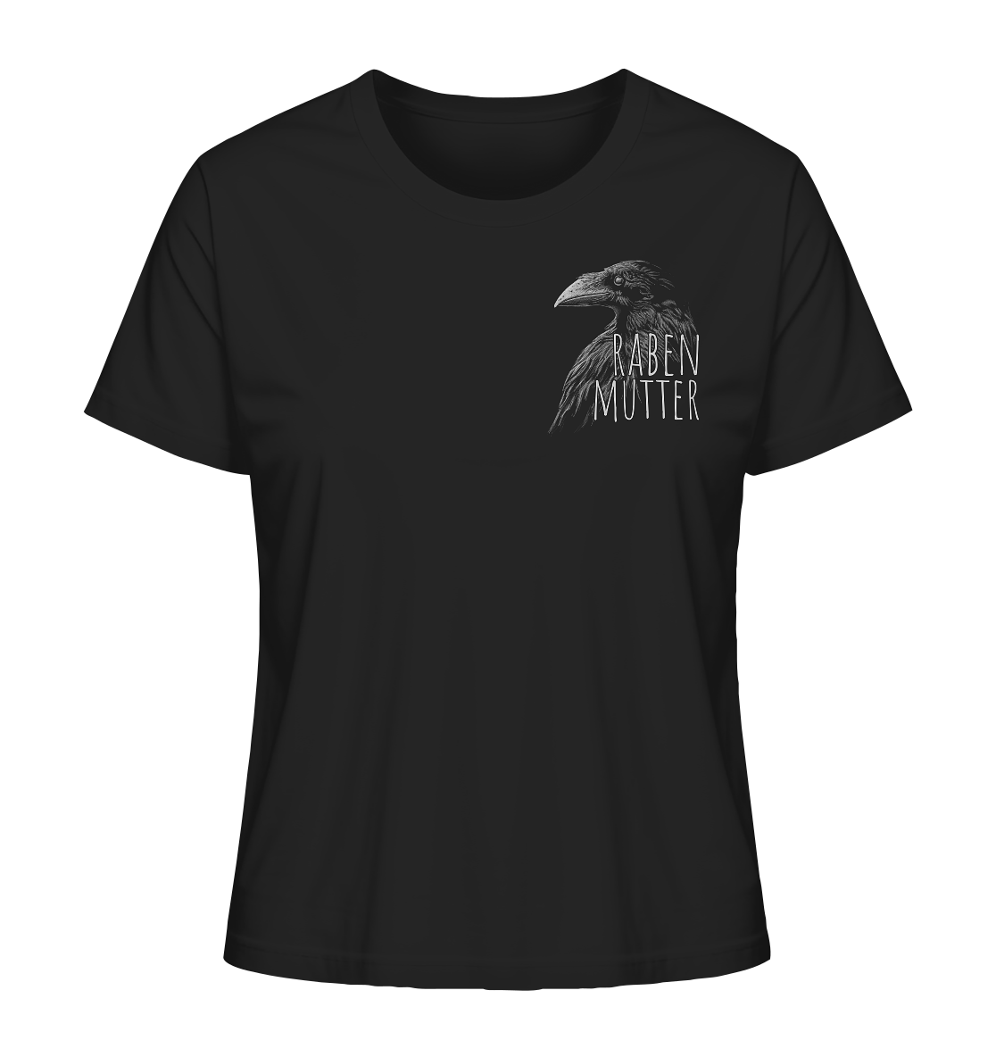 Rabenmutter schwarze Krähe Rabe - Ladies Organic Shirt