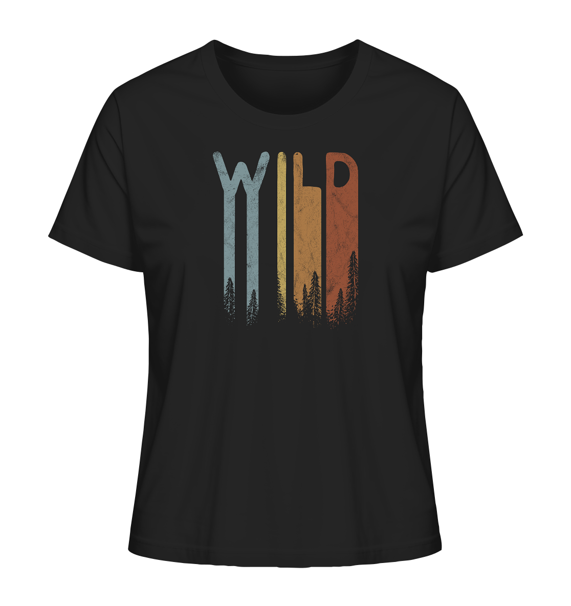 Wild Retro Schriftzug - Ladies Organic Shirt