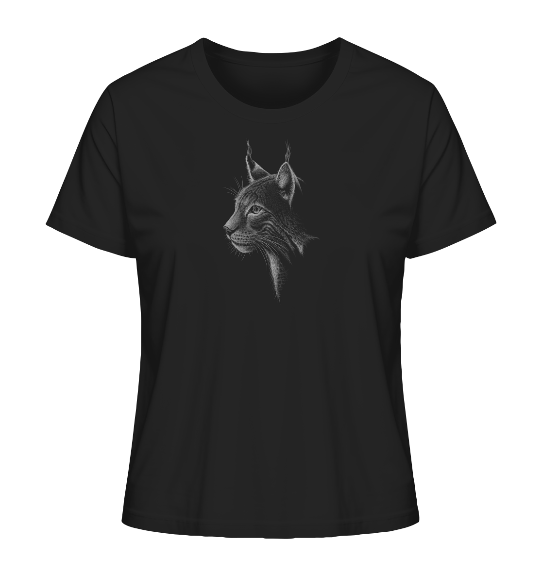 Luchs Kritzelkunst Wildkatze Illustration - Ladies Organic Shirt