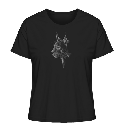 Luchs Kritzelkunst Wildkatze Illustration - Ladies Organic Shirt