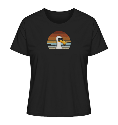 Cool lässige Retro Möwe - Ladies Organic Shirt