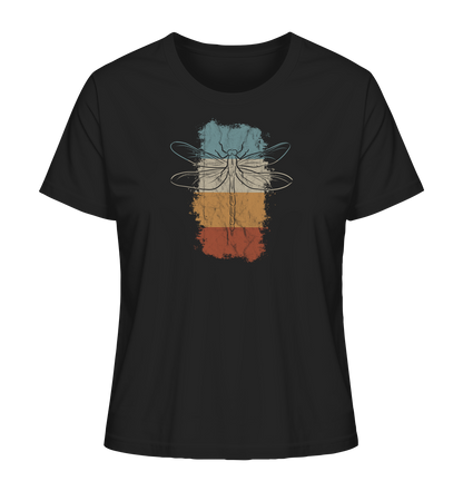 Retro Kunst Libelle | Vintage Dragonfly - Ladies Organic Shirt