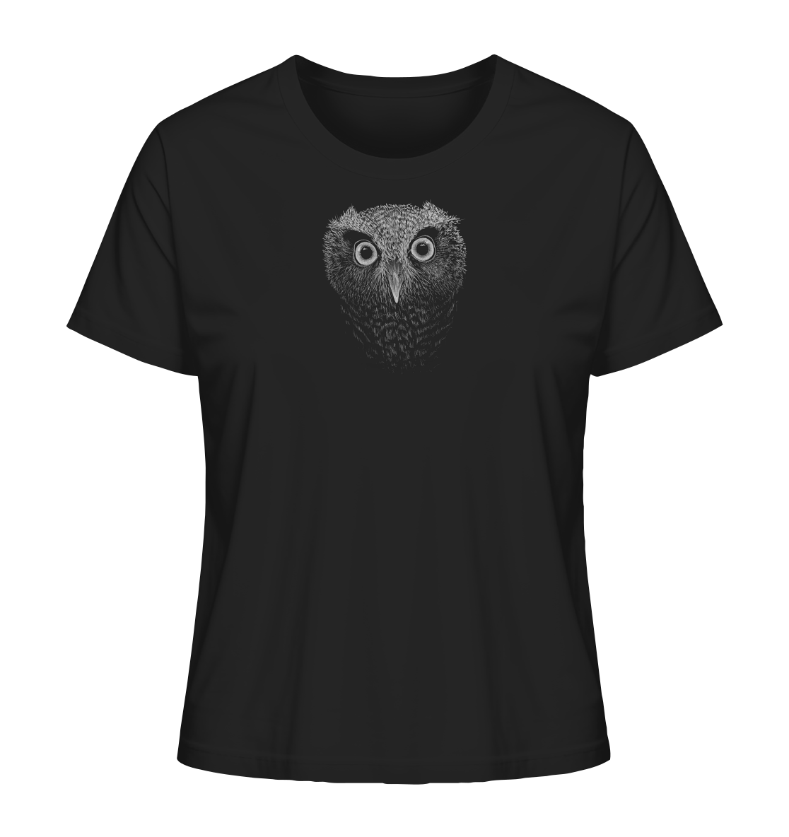 Eule Kritzelkunst Illustration - Ladies Organic Shirt