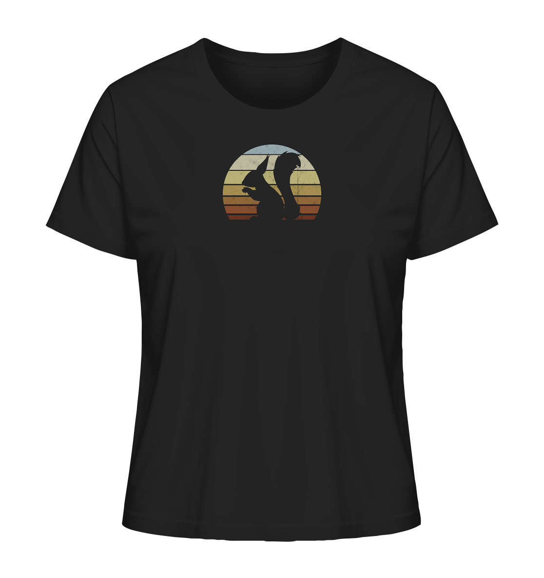 Retro Eichhörnchen Silhouette - Ladies Organic Shirt