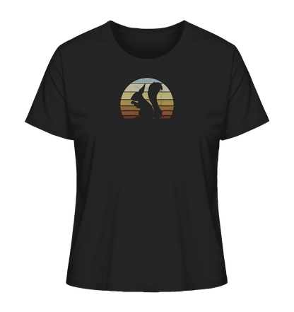 Retro Eichhörnchen Silhouette - Ladies Organic Shirt