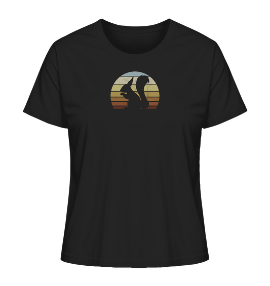 Retro Eichhörnchen Silhouette - Ladies Organic Shirt