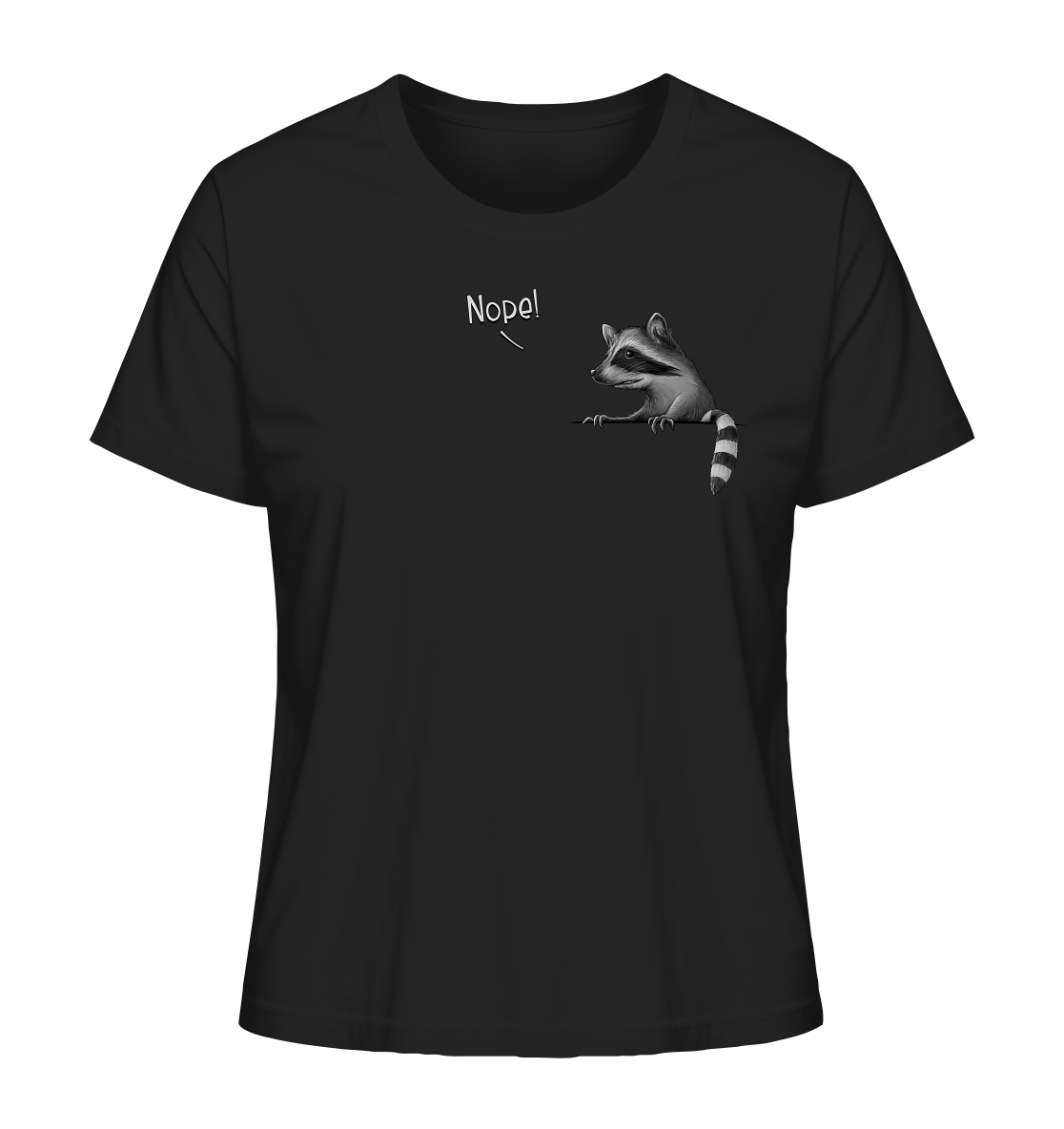 Nope! Frecher verwegener Waschbär - Ladies Organic Shirt