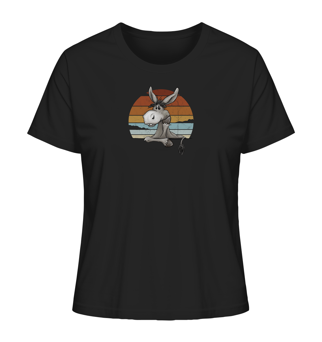 Lässiges Maultier Retro Esel - Ladies Organic Shirt