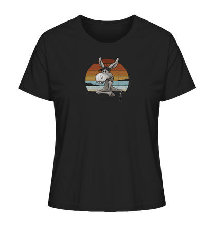 Lässiges Maultier Retro Esel - Ladies Organic Shirt