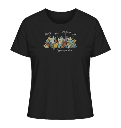 Nope, Nee, Nö Katzen - Ladies Organic Shirt