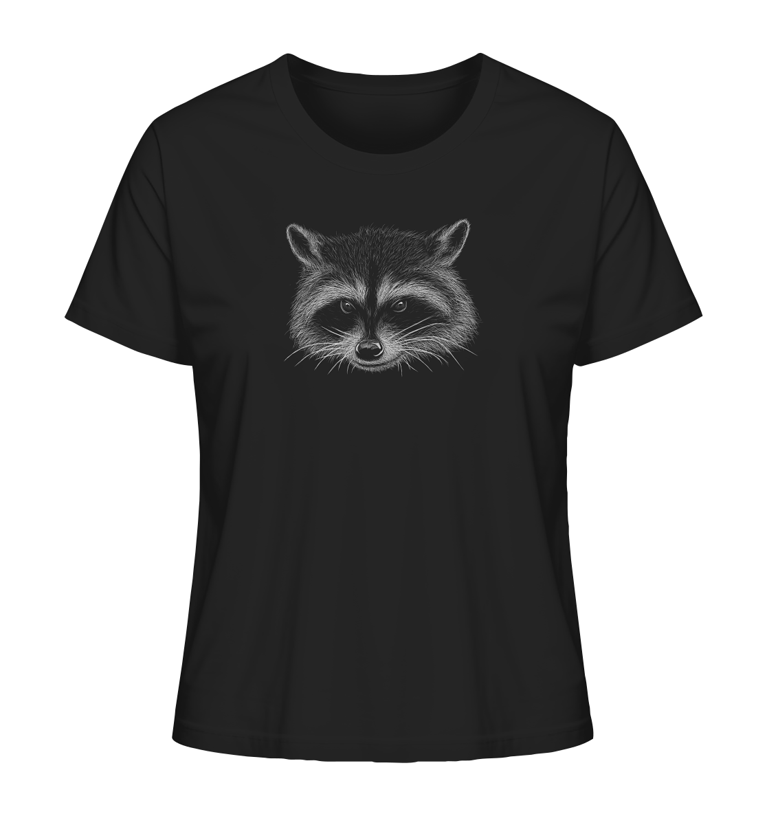 Waschbär Illustration Kritzelkunst - Ladies Organic Shirt