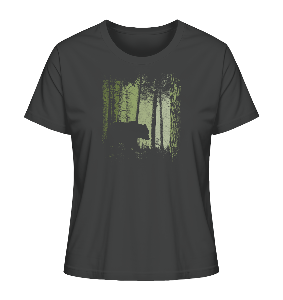 Braunbär im Zwielicht Wald - Ladies Organic Shirt
