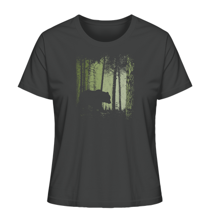 Braunbär im Zwielicht Wald - Ladies Organic Shirt