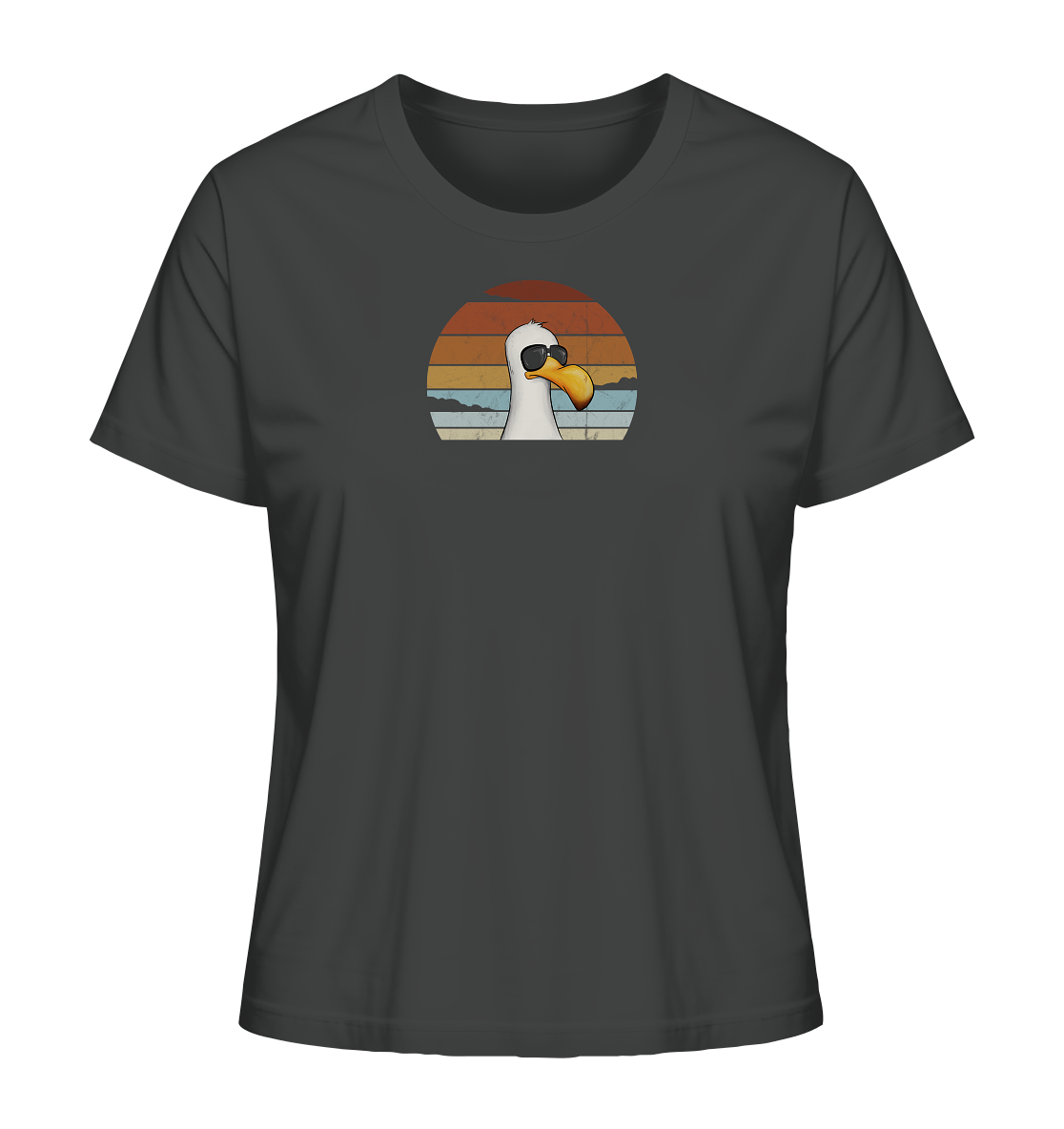 Cool lässige Retro Möwe - Ladies Organic Shirt