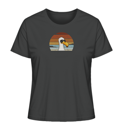 Cool lässige Retro Möwe - Ladies Organic Shirt