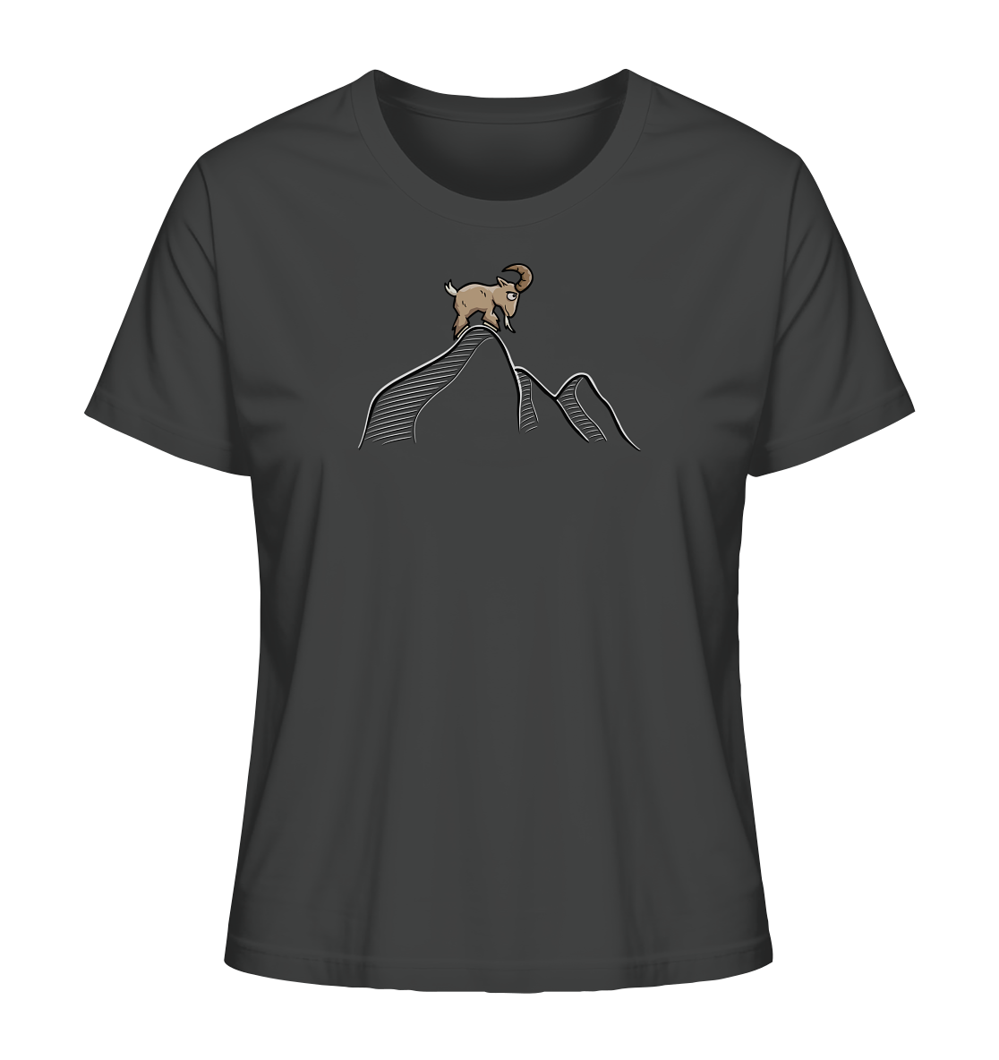 Ziegenbock in den Bergen - Ladies Organic Shirt