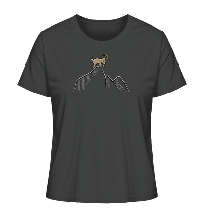 Ziegenbock in den Bergen - Ladies Organic Shirt