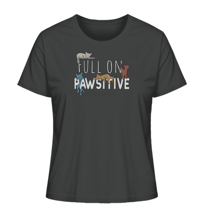 Full On Pawsitive! Gechillte Katzen - Ladies Organic Shirt