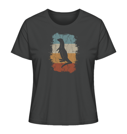 Retro Otter Fischotter Silhouette - Ladies Organic Shirt
