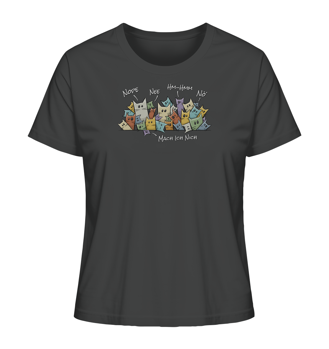 Nope, Nee, Nö Katzen - Ladies Organic Shirt