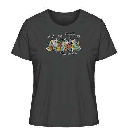 Nope, Nee, Nö Katzen - Ladies Organic Shirt