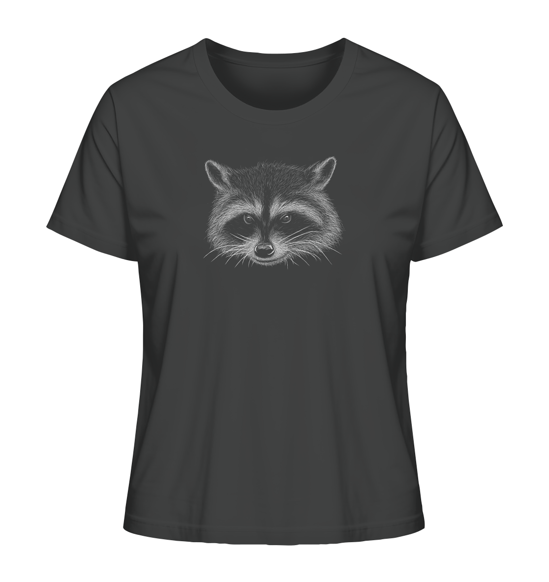 Waschbär Illustration Kritzelkunst - Ladies Organic Shirt