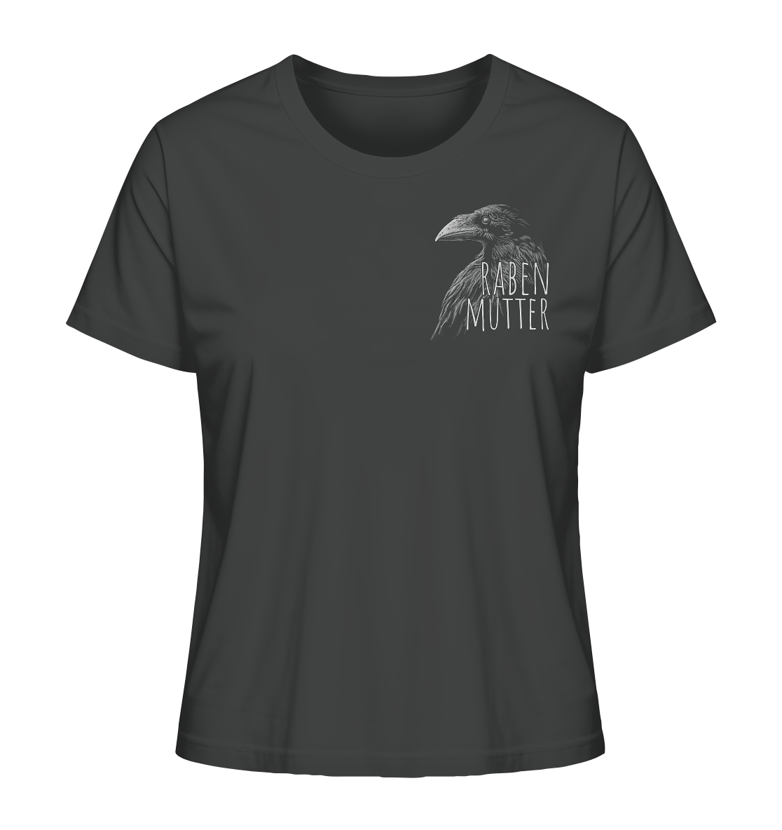 Rabenmutter schwarze Krähe Rabe - Ladies Organic Shirt