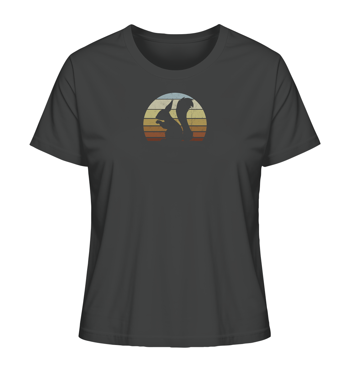 Retro Eichhörnchen Silhouette - Ladies Organic Shirt