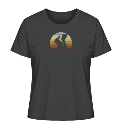 Retro Eichhörnchen Silhouette - Ladies Organic Shirt