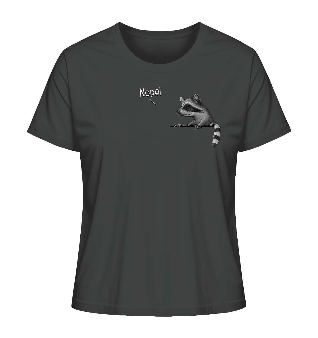 Nope! Frecher verwegener Waschbär - Ladies Organic Shirt