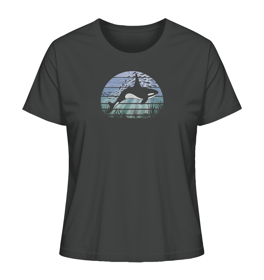 Retro Tiefsee Schwertwal Orca - Ladies Organic Shirt