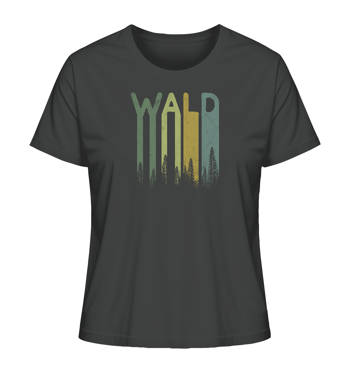 Wald Retro Forst Schriftzug - Ladies Organic Shirt