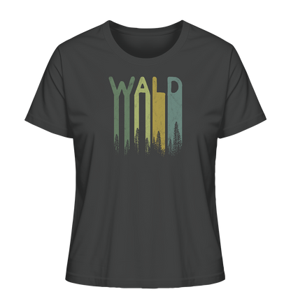 Wald Retro Forst Schriftzug - Ladies Organic Shirt