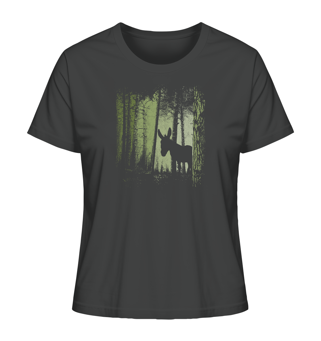 Esel im Zwielicht-Wald - Ladies Organic Shirt