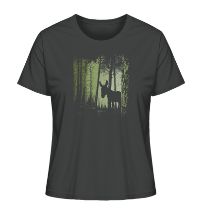 Esel im Zwielicht-Wald - Ladies Organic Shirt